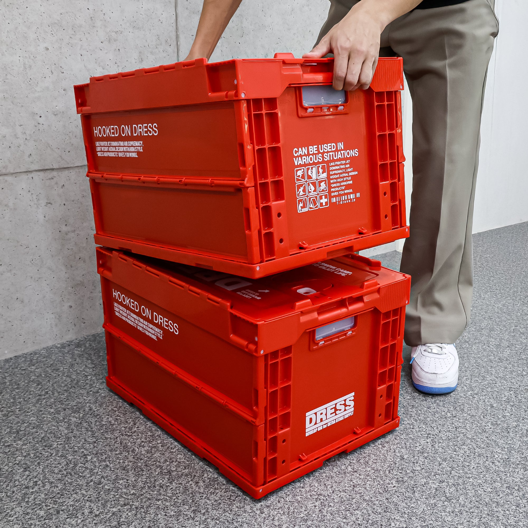 【WEB限定】DRESS 折りたたみコンテナ 50L