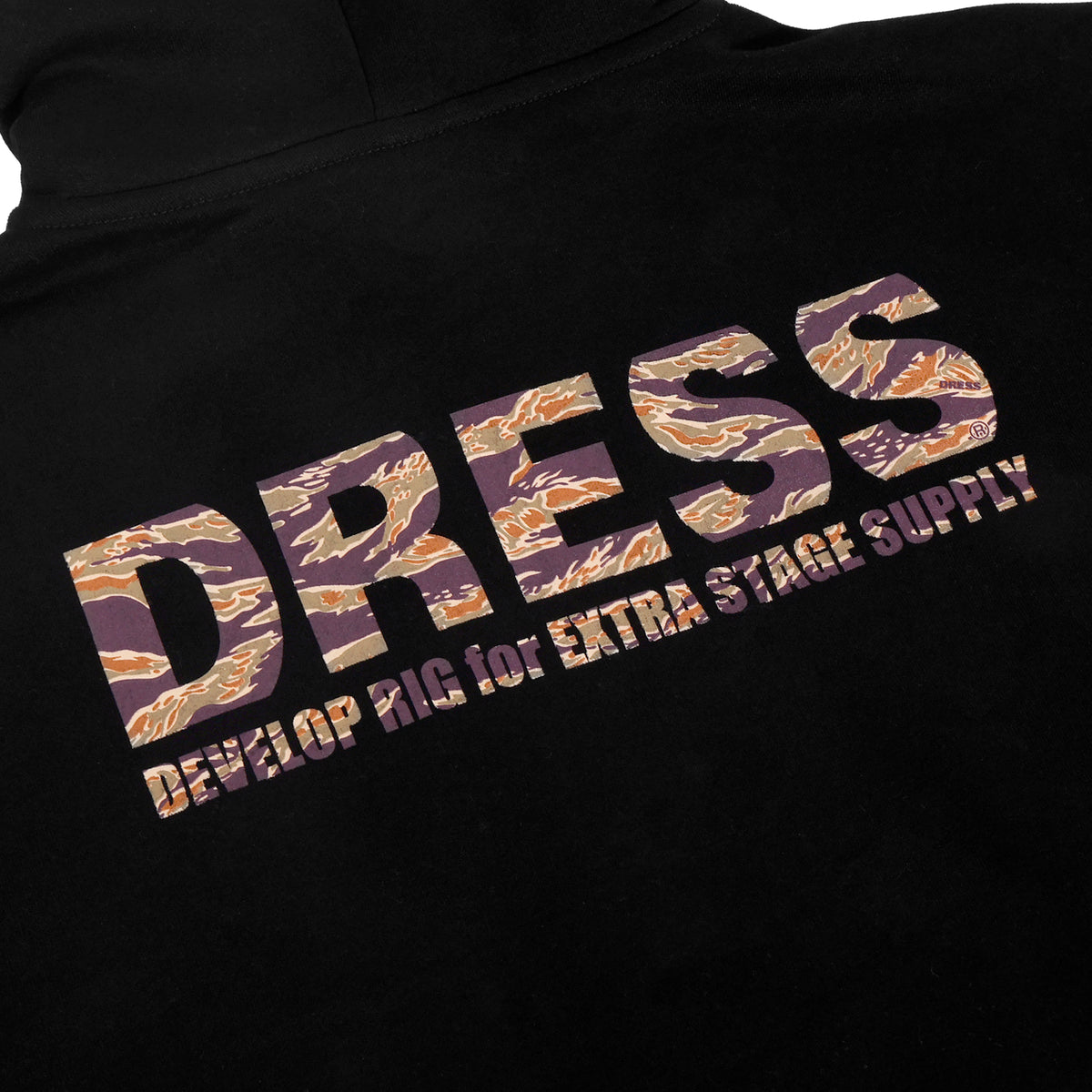 DRESS ヘビーウェイト裏起毛 フルジップパーカー ゴールドタイガーカモ