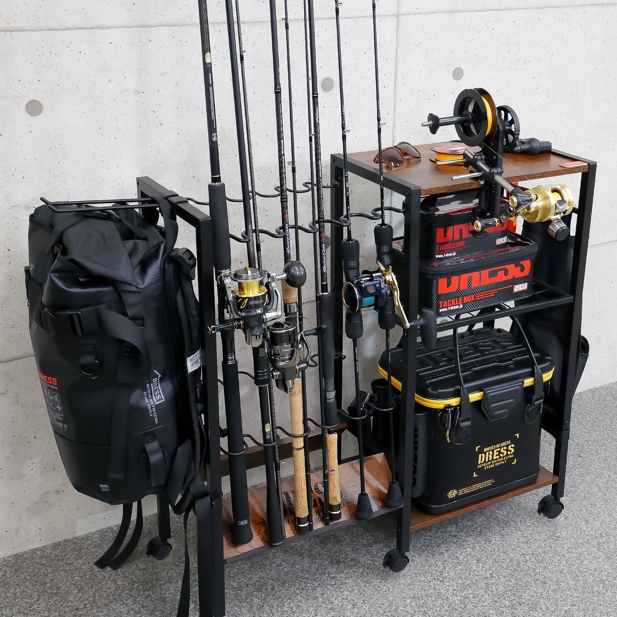 DRESS フィッシングキャスターラック