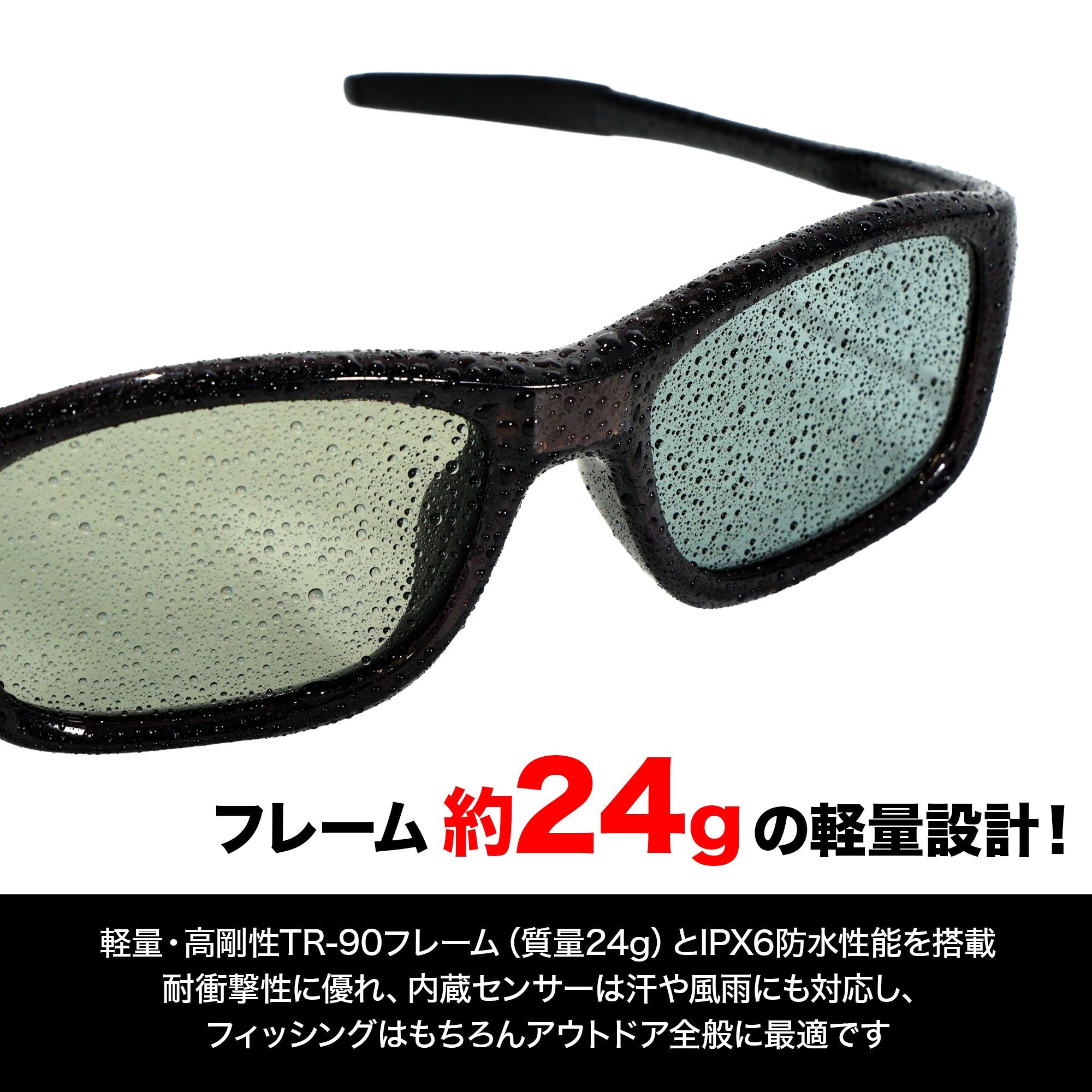 DRESS スマートサングラス0.1s(瞬間調光偏光サングラス)