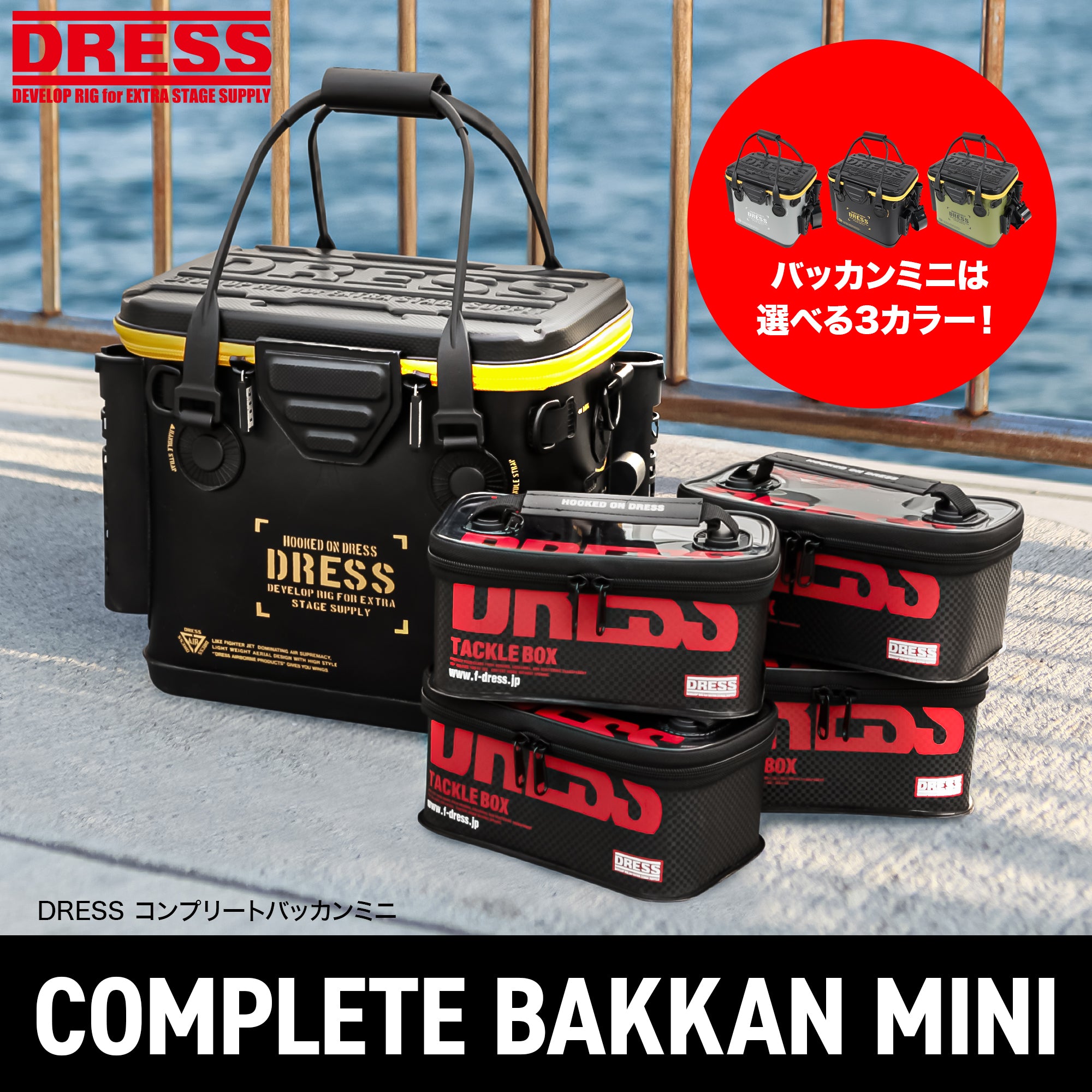 DRESS コンプリートバッカンミニ(バッカン17L&タックルボックスマルチ4個セット)