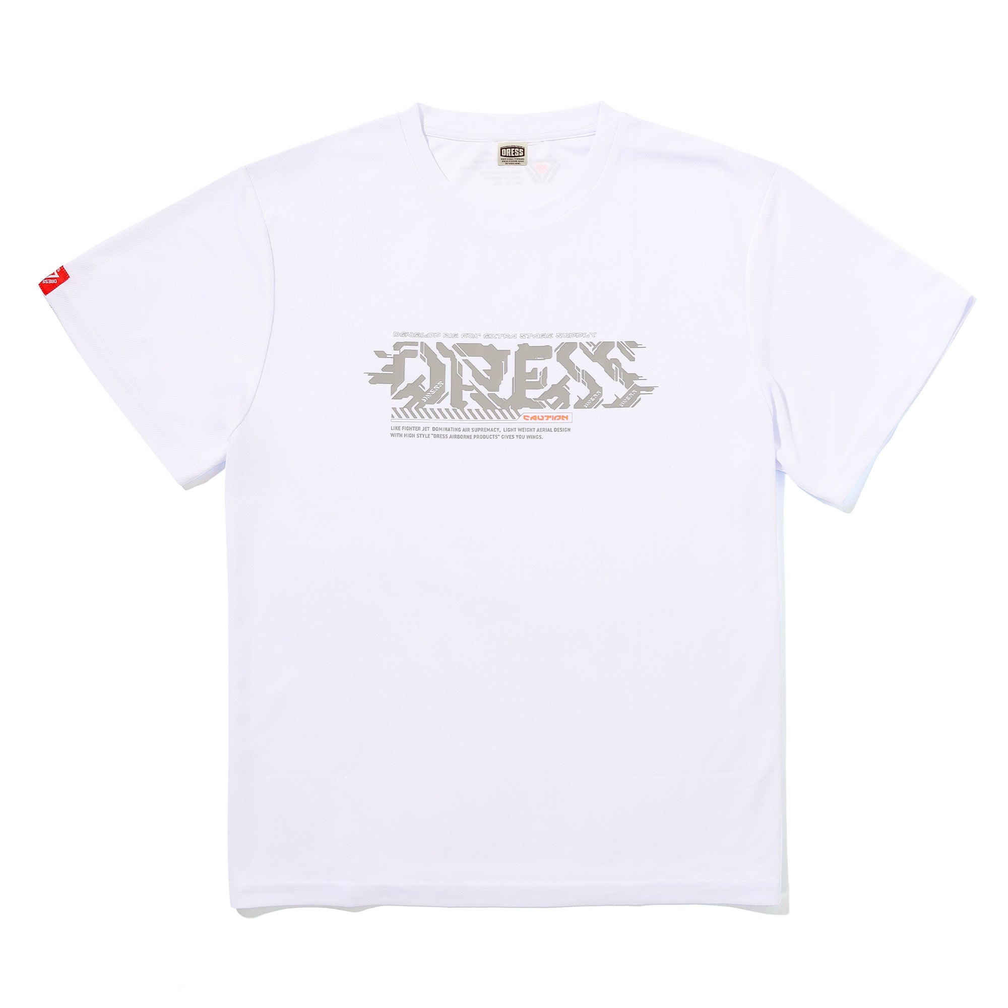 DRESS サイバーロゴ ドライTシャツ【ホワイト】