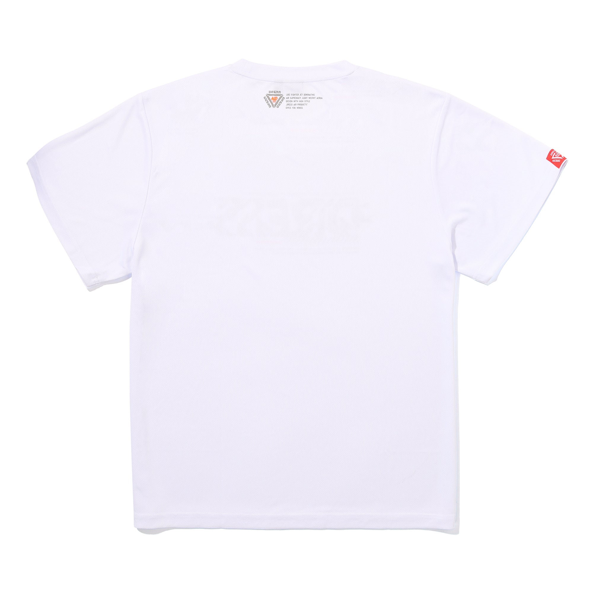 【残りわずか/Sサイズのみ】DRESS サイバーロゴ ドライTシャツ【ホワイト】Sサイズ