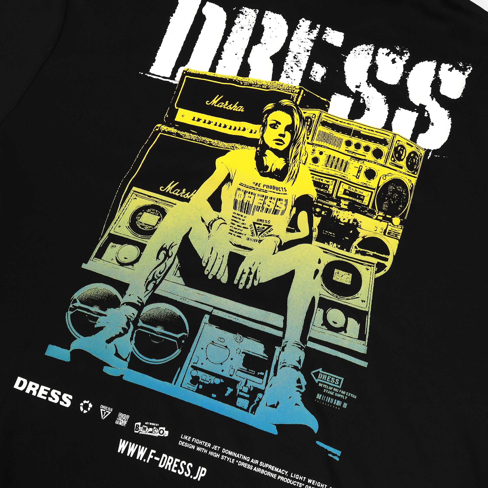 DRESS LOUD GIRL ドライポロシャツ【ブラック】