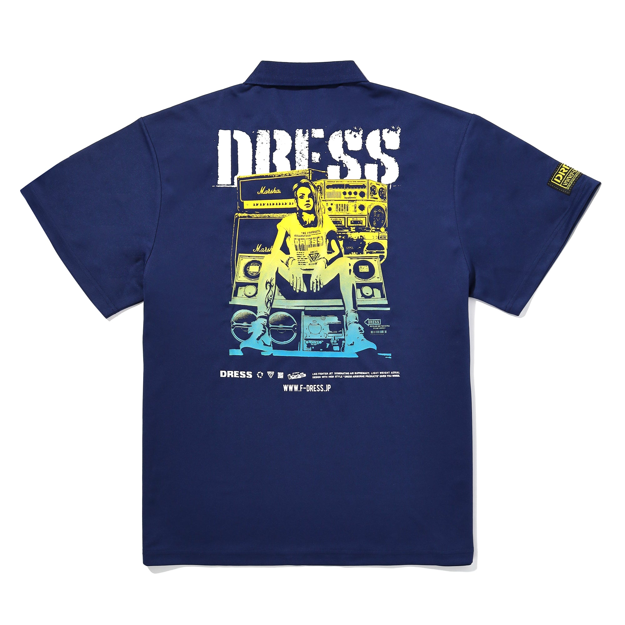 【残り1枚/Sサイズのみ】DRESS LOUD GIRL ドライポロシャツ【ネイビー】