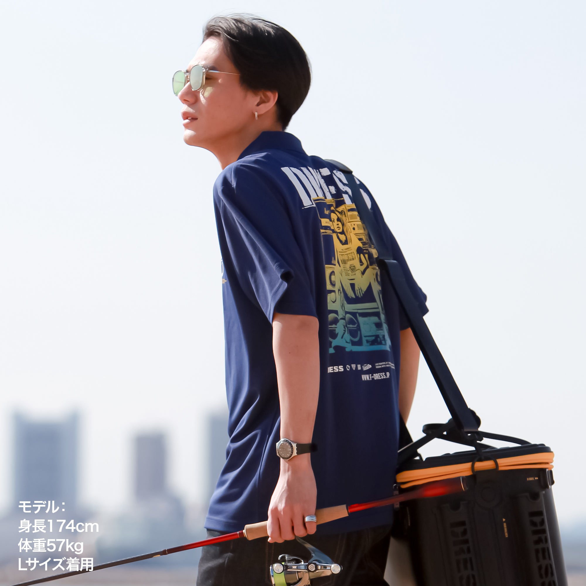 【残り1枚/Sサイズのみ】DRESS LOUD GIRL ドライポロシャツ【ネイビー】