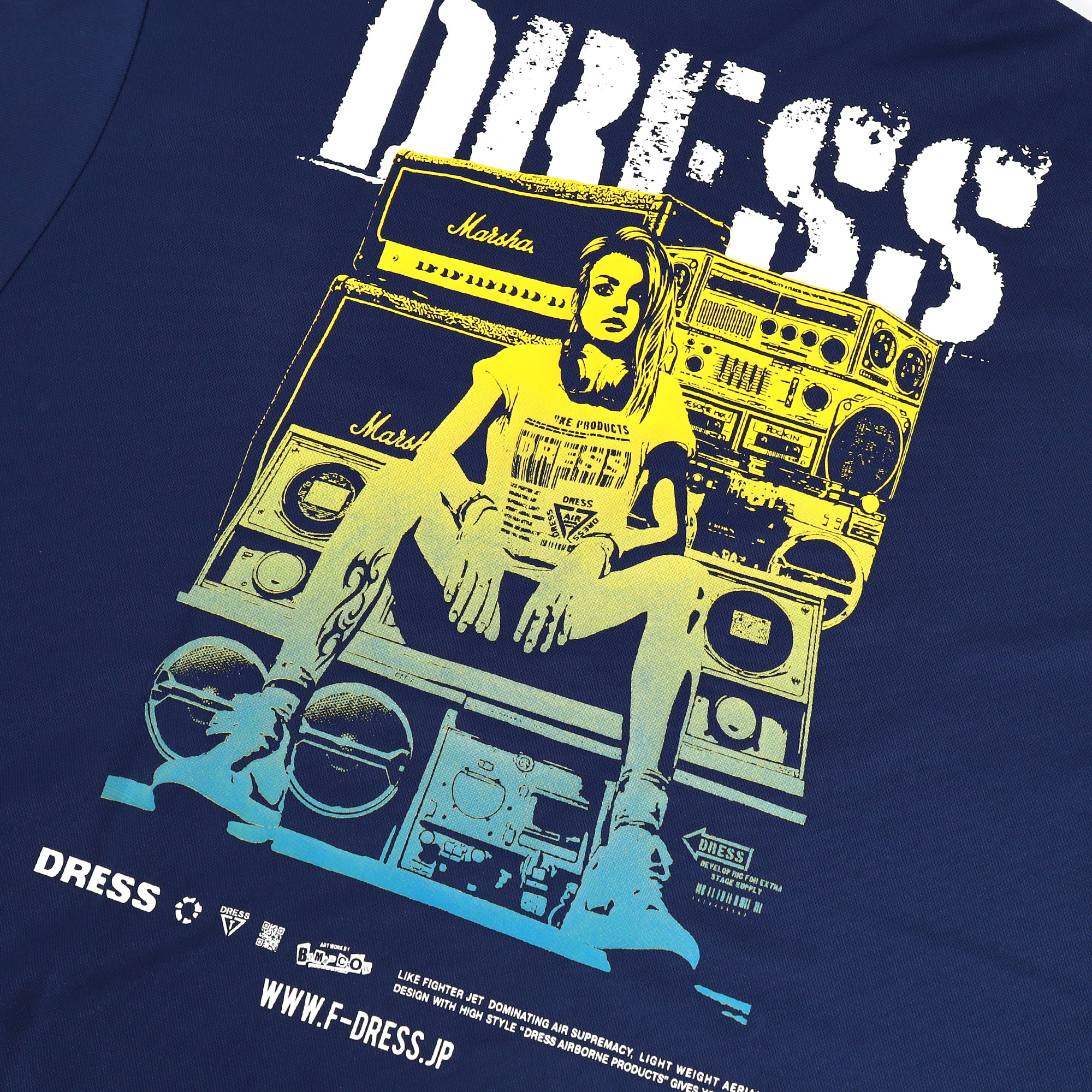 【残り1枚/Sサイズのみ】DRESS LOUD GIRL ドライポロシャツ【ネイビー】