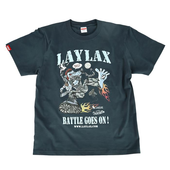 【WEB限定】LayLax デザイナーズTシャツ 「BATTLE GOES ON!」design by BaMBi CROW
