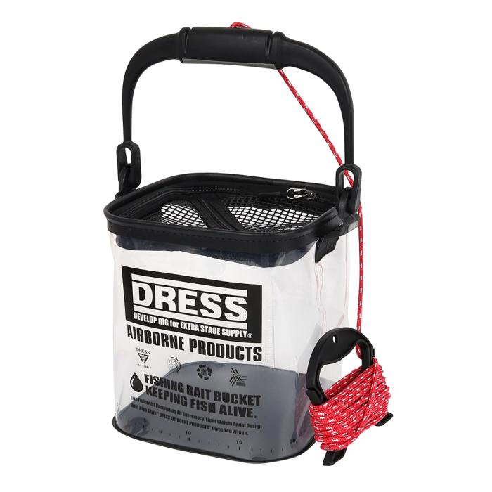 DRESS Water Bucket, Clear (approx. 7m rope + holder included)