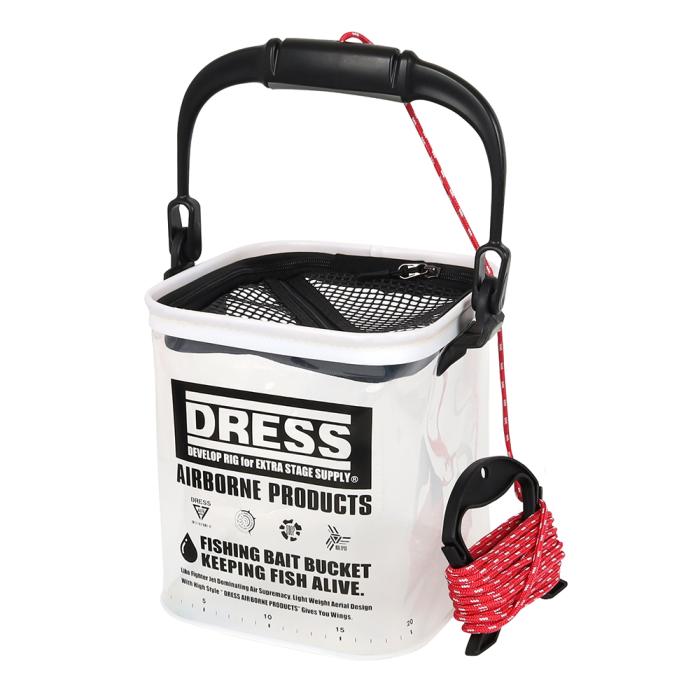 DRESS Water Bucket, Clear (approx. 7m rope + holder included)
