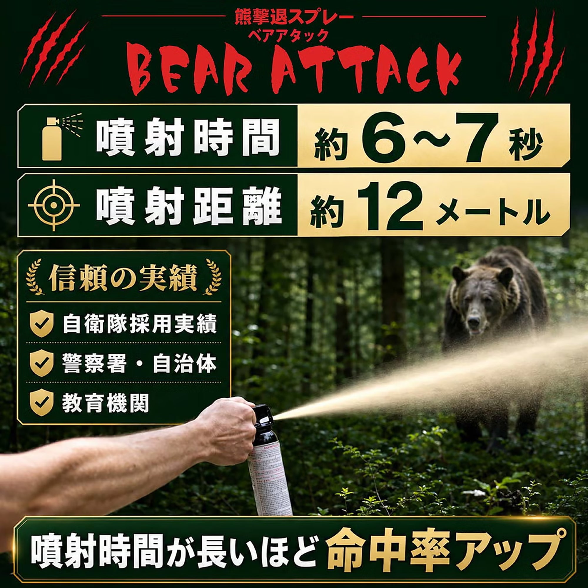 Bear Attack Bear Repellent Spray [Bear Protection &amp; Safety Products]