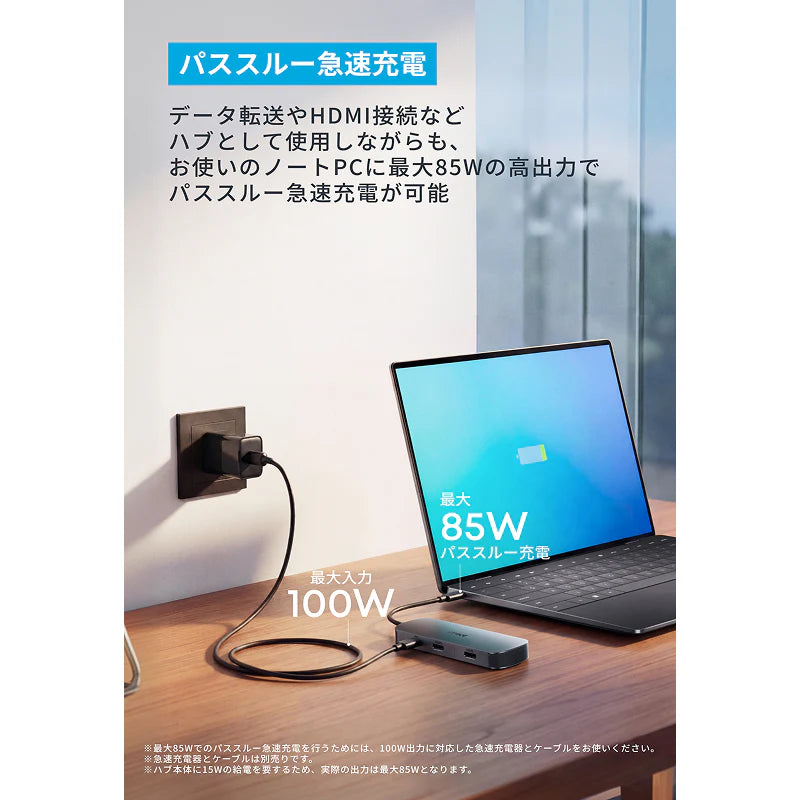 Anker Nano USB-C ハブ (8-in-1, Dual Display) [Anker(アンカー)]