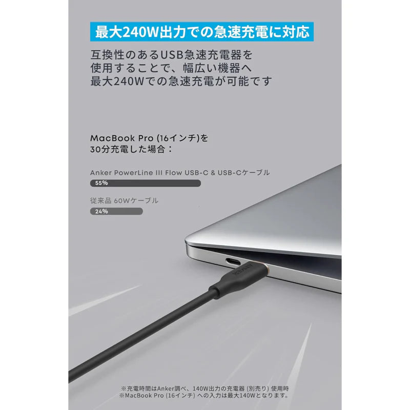 Anker PowerLine III Flow USB-C & USB-C ケーブル [Anker(アンカー)]