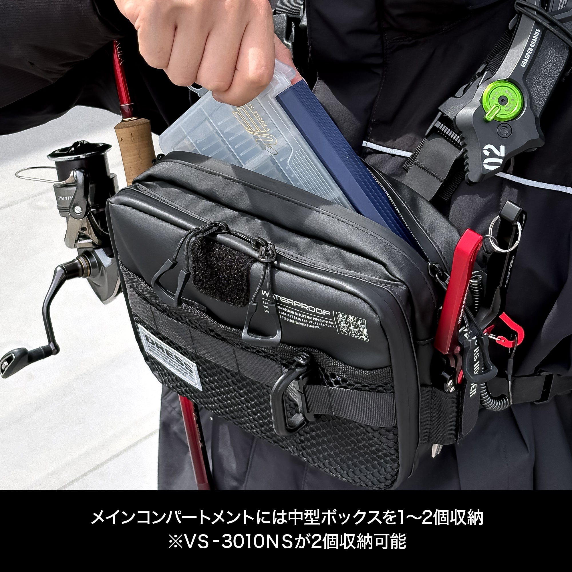 DRESS タクティカルシールドチェストバッグ 防水 機動性 約540g ランガン