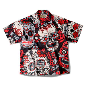 DRESS Aloha Shirt Calavera Size M