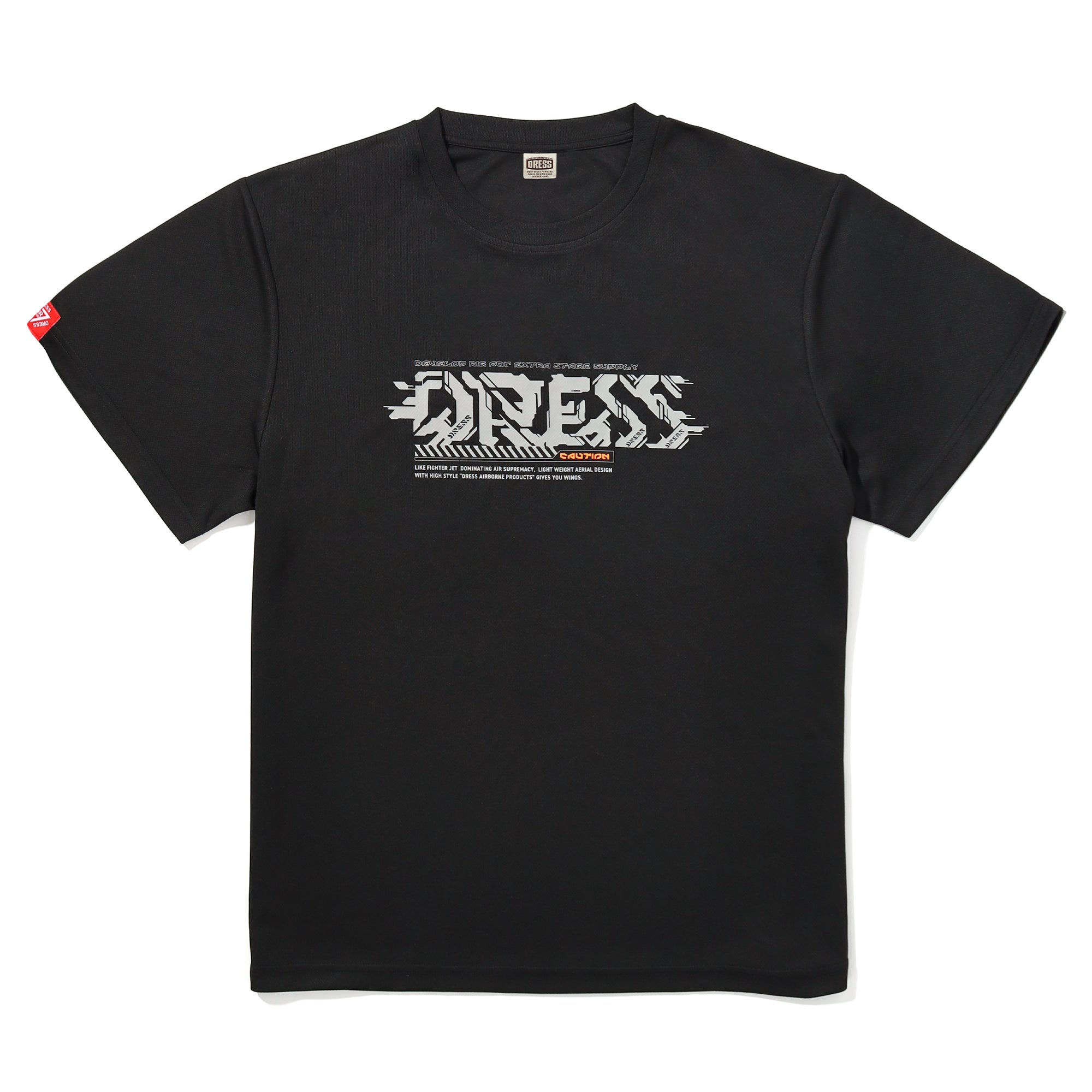 DRESS サイバーロゴ ドライTシャツ【ブラック】【4月発売予定！予約受付中！】