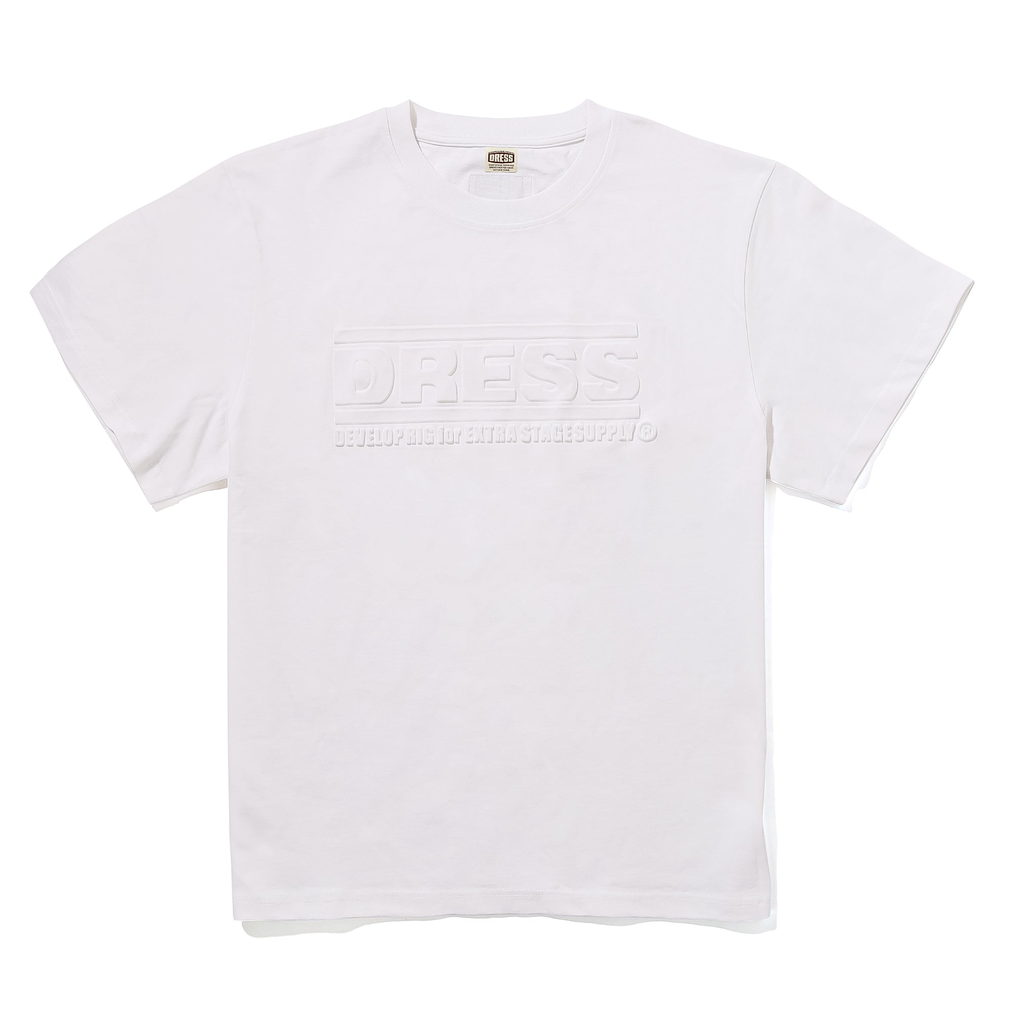DRESS エンボスロゴ Tシャツ【ホワイト】