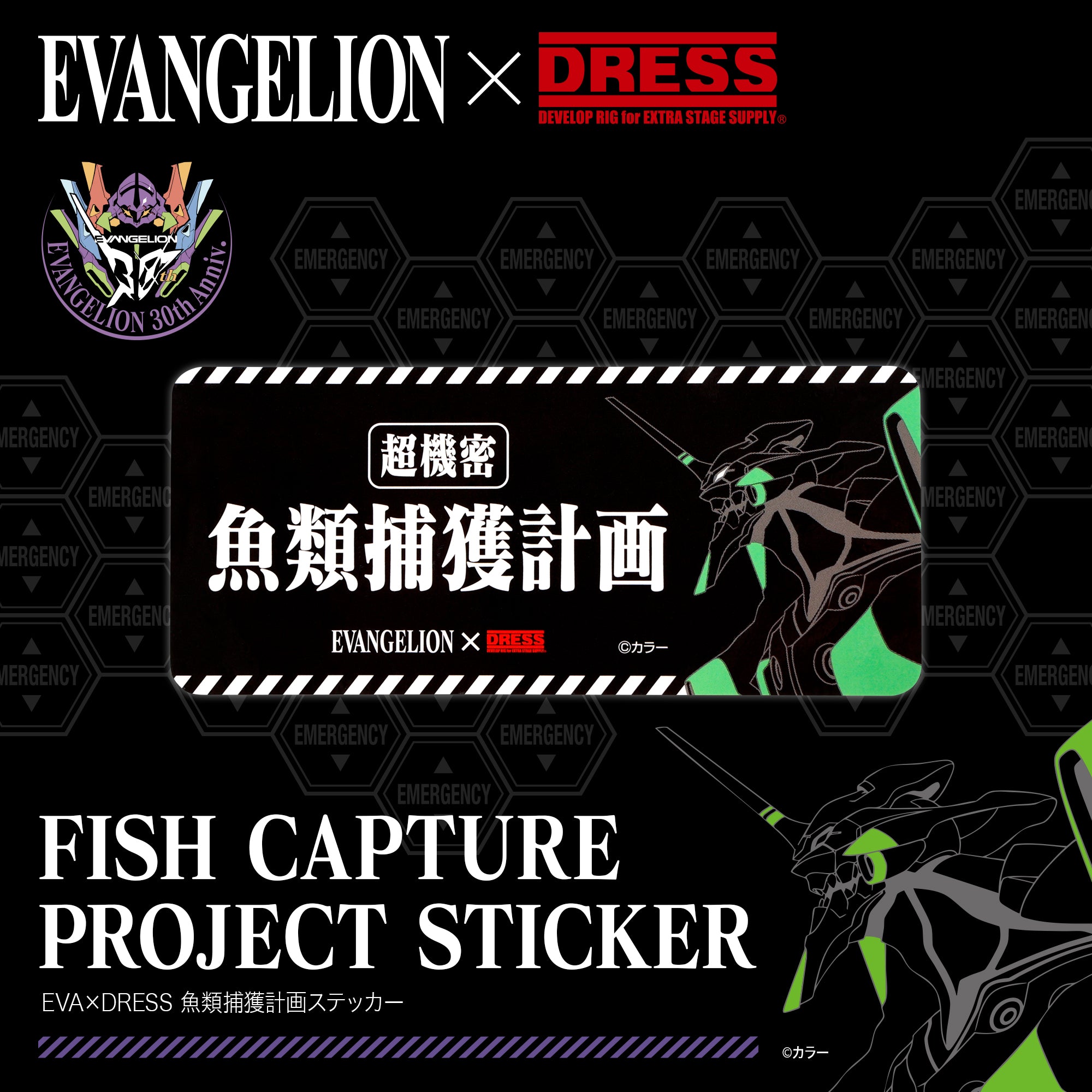 EVA×DRESS 魚類捕獲計画ステッカー【7/16発売！予約受付中！】