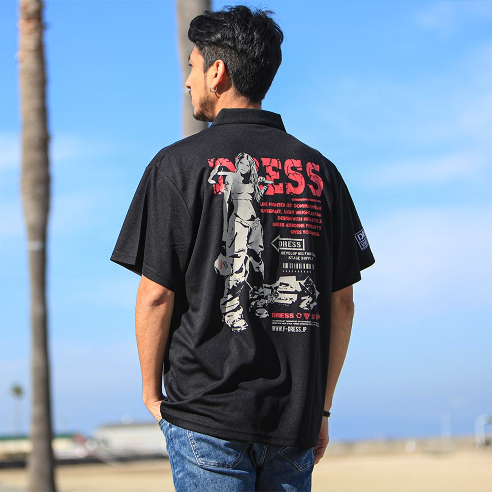 
                  
                    DRESS HAMMER GIRL DRY POLO ハンマーガールドライ ポロシャツ【ブラック×レッド】
                  
                