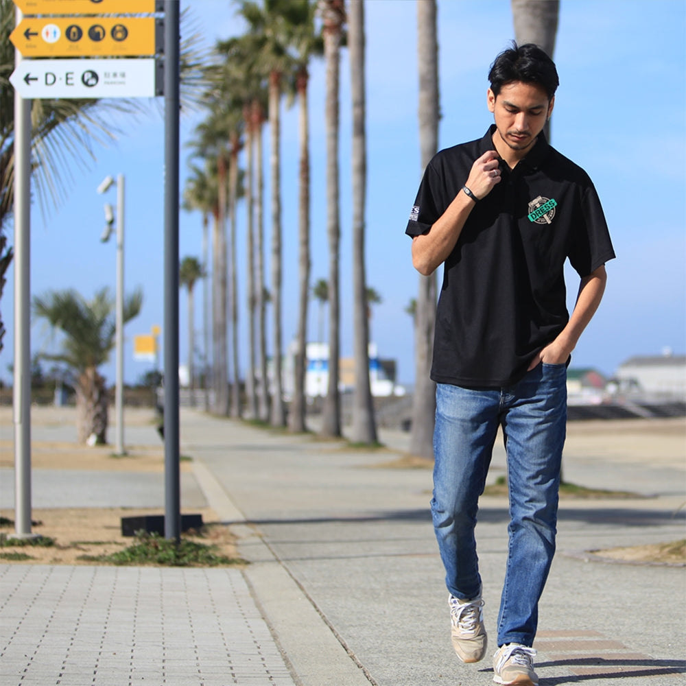 
                  
                    DRESS HAMMER GIRL DRY POLO ハンマーガールドライ ポロシャツ【ブラック×ターコイズ】
                  
                