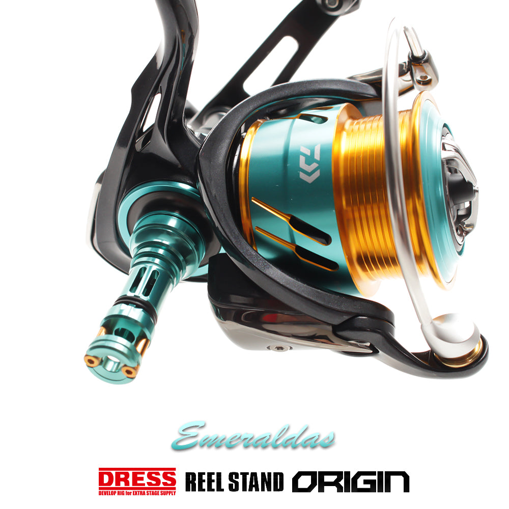リールスタンド オリジン エメラルダス グリーン カラー SHIMANO シマノ DAIWA ダイワ スピニングリール用 42mm ボディー ...