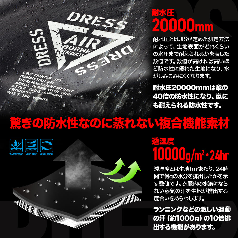 
                  
                    DRESS レインウェア AIRBORNE
                  
                