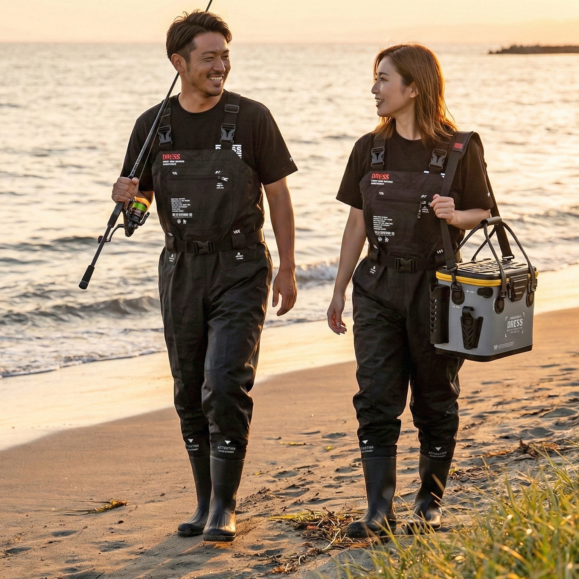 DRESS Chest High Waders Airborne Chest High Boots [Black/Stealth